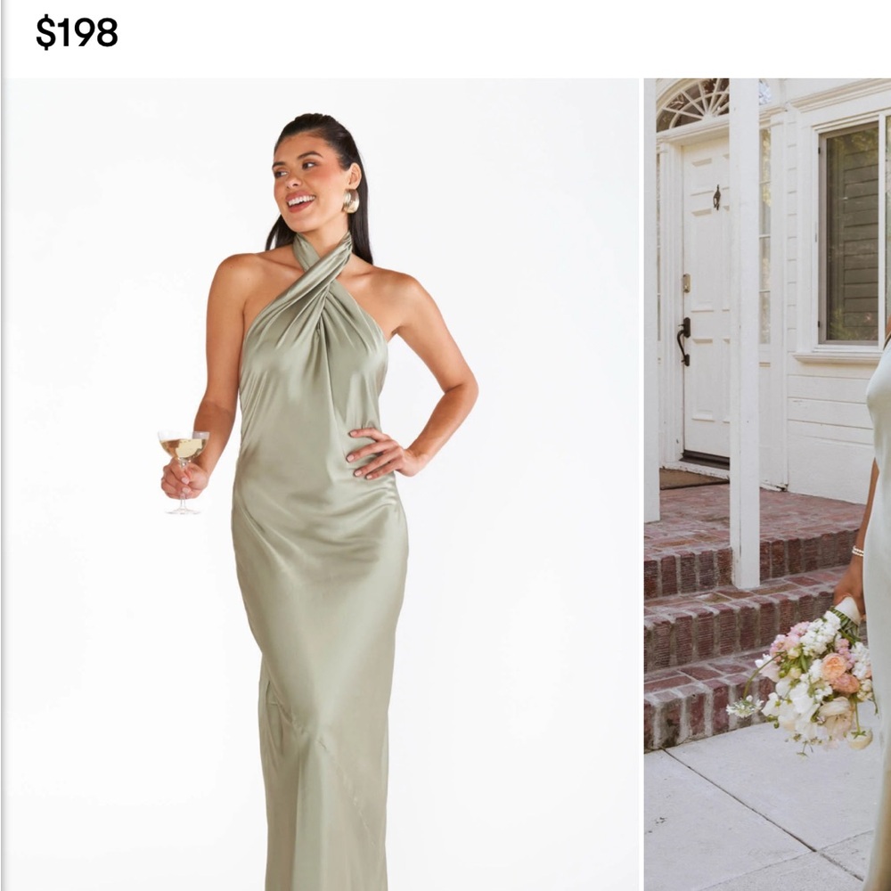 Show Me Your MuMu Jasmine Sage Halter & Backless Dress